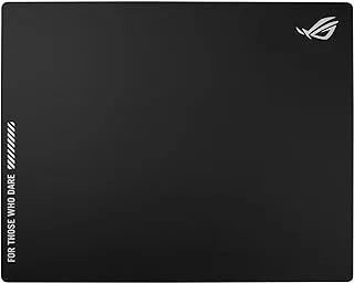 Asus ROG Moonstone Ace L Glass Gaming Mouse Pad, Ultra-smooth Surface, Noise-Reducing Design, 9H Tempered Glass, Impact & Scratch Resistant, Anti-slip Silicone Base, 500 x 400 mm, Black