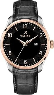 Westar Gents Quartz Black Dial 42mm Black Strap Watch - EX7597SPN603