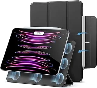 ESR for iPad Pro 12.9 Case (2022/2021/2020, 6th/5th/4th Gen), iPad Pro 12.9 Cover, Rebound Magnetic Case, Convenient Magnetic Attachment, Two-Way Stand, Full Pencil 2 Support, Auto Sleep/Wake, Black