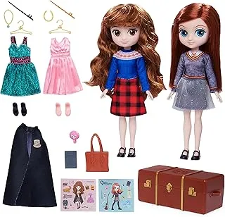 Wizarding World Harry Potter, Hermione Granger & Ginny Weasley Deluxe 8-inch Dolls & Accessories Gift Set, Over 20 Pieces, Kids Toys for Ages 6 and up