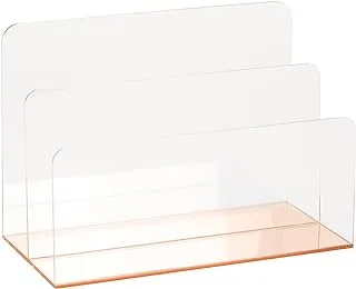 C.R. Gibson Rose Gold Clear Acrylic File Holder