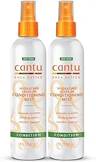 Cantu Shea Butter Hydrating Leave in Conditioning Mist, White, 8 Fl Oz (Pack of 2)