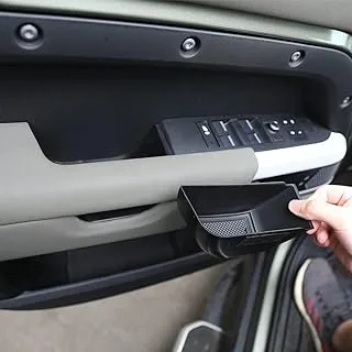 YIWANG ABS Blcak Car Door Storage Box Phone Tray Accessories For Land Rover Defender 90 110 2020-2022