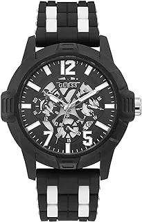 GUESS Analog Black Dial Men's Watch-GW0428G1, Multicolour, strap