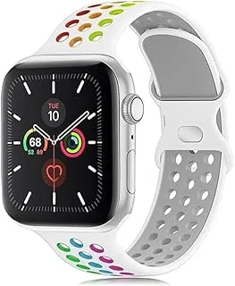 AMERTEER Silicone Replacement Band for Apple Watch Series 1-6 (42/44mm) - Stylish and Durable Strap for a Splash of Color and Comfortable