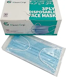 Kleen Grip Face Mask Individual Wrapped 50pcs/Box