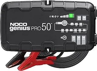 NOCO GENIUSPRO50, 50A Smart Car Battery Charger, 6V, 12V and 24V Portable Automotive Charger, Battery Maintainer, Trickle Charger and Desulfator for AGM, Lithium, Marine, Boat and Deep Cycle Batteries