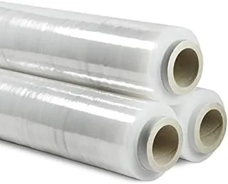 Hollywood Store Stretch Film Wrap (Clear,3 Rolls,2.5kg/5.5lbs,50cm Width/19.6in)