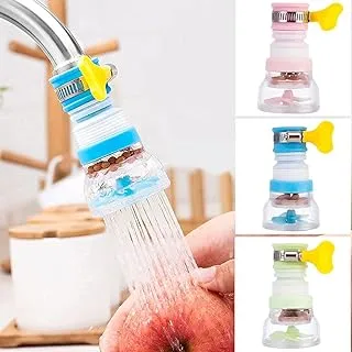 EZUK™ Flexible Kitchen Tap Head Movable Sink Faucet 360° Rotatable ABS Sprayer Removable Anti-Splash Adjustable Filter Swivel Water Saving Aerator