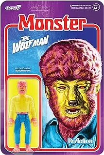 Super7 Universal Monsters The Wolf Man﻿ (ألوان الزي) - مقاس 3.75 في شكل رد الفعل