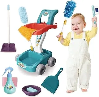 Kids toddler pretend play housekeeping cart cleaning toy set for kids and toddler-multi size