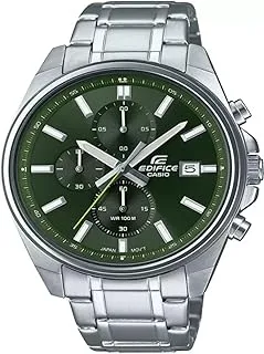 Casio Edifice Men's Watch - EFV-610D-3CVUDF green Dial, Silver Band