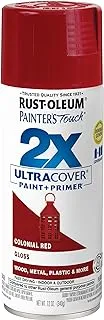 طلاء رش Rust-Oleum 2X Ultra Cover باللون الأحمر الاستعماري اللامع 12 أونصة 249116