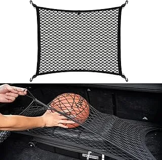 VEHIRIE Premium Truck Bed Cargo Net Organizer Elastic Car Rear Cargo Net for Pickup Truck Bed Envelope Style Trunk Mesh Cargo Net with ABS Hooks for SUV Car Accessories (31.5