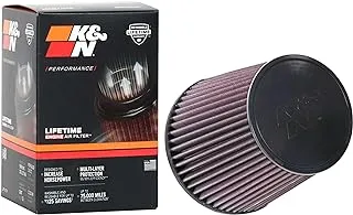 K&N Universal Clamp-On Air Intake Filter: High Performance, Premium, Washable, Replacement Air Filter: Flange Diameter: 5 In, Filter Height: 6.5 In, Flange Length: 1 In, Shape: Round Tapered, RU-1037