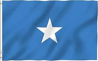 BPA® 3x5 Feet Somalia flag - Vivid Color and Fade Proof - Canvas Header and Double Stitched - Somali Flags Polyester with Brass Grommets 3 X 5 Ft