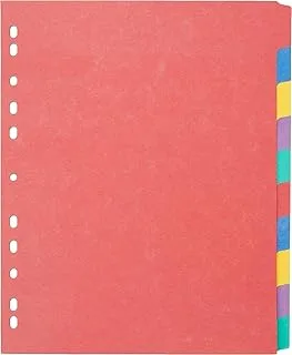 Rexel Manilla A4 10 Part File Divider (Assorted Colors 210 GSM Thick Paper) - 1 Count