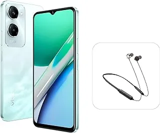 vivo Y18 4G (Wave Aqua, 6+6GB RAM, 128GB) | 6.56 Inch Display | 90 Hz | 50MP Rear Camera | Super Night Mode | IP54 Dust & Water Resistance | 1TB Memory Expansion | Bundle Included: Neck Band