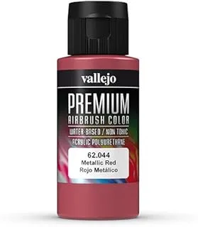 Vallejo 62.044 Premium Acrylic Polyurethane Water Based Air Brush Color 60 ml, Metallic Red