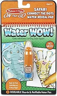 Melissa & Doug On the Go Water Wow! Reusable Water-Reveal Activity Pad - Connect The Dots - Safari - Party Favors, Stocking Stuffers, Travel Toys, Mess Free Coloring Books For Kids Ages 4+