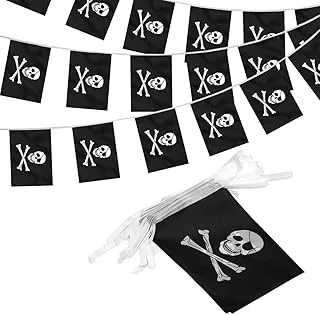 BPA® Pirate Jolly Roger String Flag for Party Decorations 32-Pieces Set