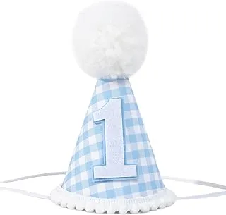 MAMUXI Gingham Style Birthday Party Hat - 1st Birthday Party Hat, Gingham Party Hat, Dog Birthday Hat