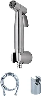 VMAX Stainless Steel Shattaf Hand Spray Set - 49 Inch | Bidet Sprayer for Toilet | Wall Mounted Handheld Bathroom Spray