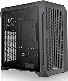 هيكل Thermaltake CTE C700 Air ATX Mid Tower، كفاءة حرارية مركزية، لوحة جانبية من الزجاج المقسى، ما يصل إلى 360 مم AIO ومراوح مثبتة مسبقًا 3 * 140 مم - أسود