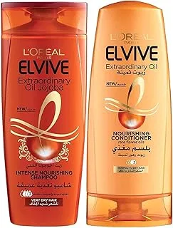 L'Oreal Paris Elvive Extraordinary Oil Shampoo 400ml + Conditioner 360 ml For Dry Hair