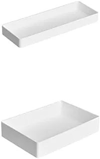 Amazon Basics Plastic Desk Organizer White + Plastic Desk Organizer White