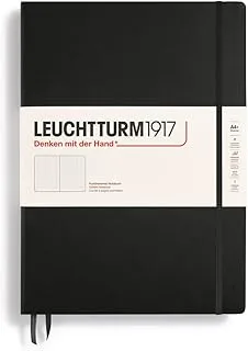 LEUCHTTURM1917 (327366) Notebook Master Classic (A4+), Hardcover, 235 Numbered Pages, Dotted, Black