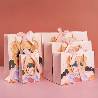 Pack of 3-3D Cute Girl Gift Bag - Small 28x20x10cm