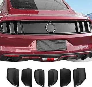 RT-TCZ Tail Light Lamp Cover Guard Trim Frame Bezels Decoration Accessories Compatible with Ford Mustang (2015-2017 Smoke Black)