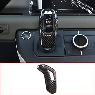 YIWANG Carbon Fiber Style ABS Car Center Gear Shift Head Cover Trim for Land Rover Defender 90 110 2020-2022 Auto Accessories (ABS-Carbon Fiber)