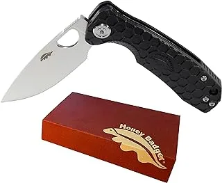 Honey Badger Drop Point Flipper Knife, Large, Black