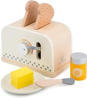 New Classic Toys Toaster Set, White