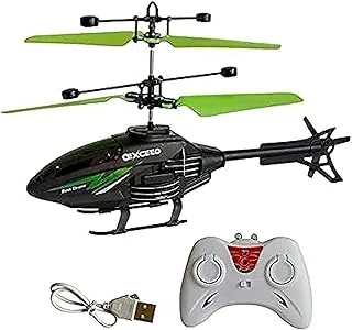 Helicopter sensor helicopter with remote charging battery - black & green