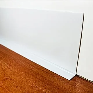 DAILISEN Vinyl Flexible Wall Base Baseboard Molding Trim,Floor Molding,PVC Skirting,19.68ft L × 3.15in W, Double Crease Design for Easy Installation. Cover The Crevices to Avoid Trapping Dust, White