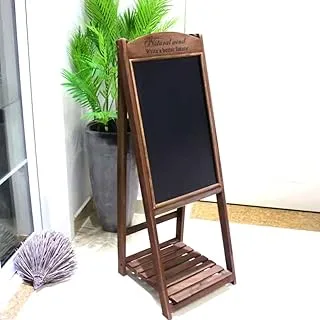 HOMETASTE Wooden Blackboard Hand Writing Boards - Wooden Writing Drawing Board With Stand Massage Board Ideal for Restaurants Menu, Wedding, Party, Arts & Crafts, Drawing, Greetings