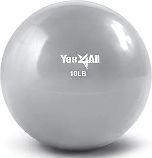 Yes4All Toning Ball, Soft Weighted Medicine Balls for Exercise and Pilates, Yoga, and Fitness, Perfect for Balance, Flexibility, available 1kgs to 5kgs with Multi Colors Available