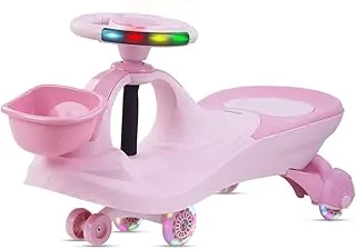 Baybee Lexcen Swing Cars for Kids-Strongest & Smoothest Twister-Magic Car Ride ons for Kids with PU Wheels-Kids Ride on Push car for Kids Babies Suitable Age 2 Years and Up BoyS and GirlS (Pink)