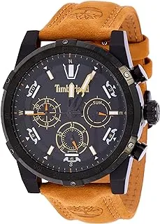 Timberland Men's Analogue Quartz Watch with Leather Strap TDWGF2230403, Black