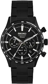 Seiko Dress Chronograph Watch - SSB415P1, Black, Black, Modern