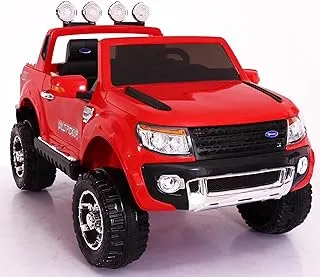 Dorsa 12V Battery Operated Ford Ranger Wildkraft Jeep Ride on Sports for Kids, Ride on Kids Jeep with Music, Sound & Light| Electric Kids Ride on to Drive for 2 to 6 Years Boy Girl (Red)