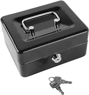 ECVV Small Cash Box with Lock and Slot | Moneybox Metal Coin Bank Piggy Bank For Adults and Kids,|12.5cmx9.5cmx6cm||Random Color|