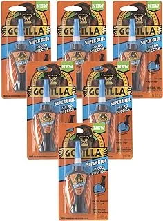 Gorilla Micro Precise Super Glue, 6-Pack, Clear