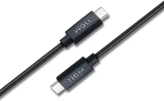 USB-C to USB-C 2m Cable Black Enhanced Durability Fast Charging and Sync Premium Cable for Mobile Devices - Portable and Lightweight