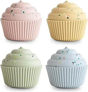 ​​Mushie Mix and Match Cupcake Silicone Toy​ 4-pack