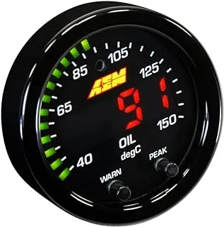 AEM 30-0302 X-Series Temperature Gauge, Black