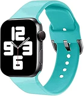 Generic Warable Devices - Stylish DIY Silicone Strap For ÁƤƤŁé Watch 3 4 5 6 SE band 40mm 44mm 38mm 42mm Smártwátch wristband Sport bracelet íwátch serie (15-Teal 38mm or 40mm ML)